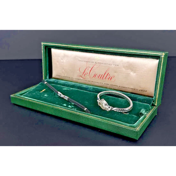 Vintage LeCoultre 14K Gold Diamond Ladies Watch Box Papers main image 7